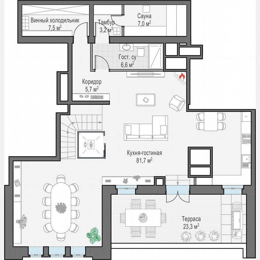 5-к. квартира, 283,1 м², 6/6 эт.