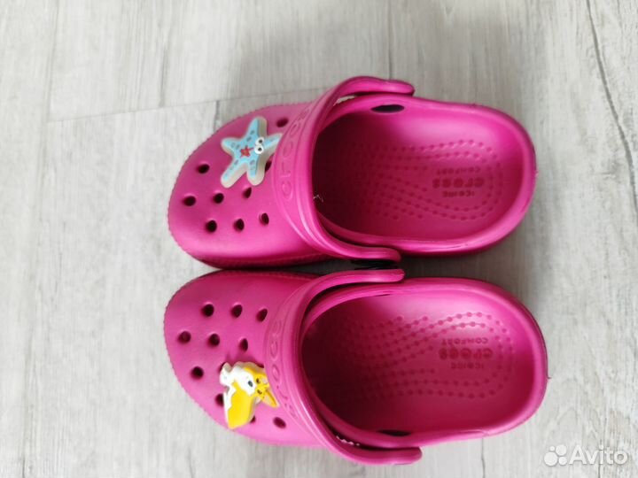 Crocs сабо детские c6, платье розовое