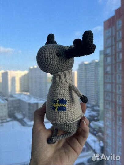 Игрушка лось ручная работа