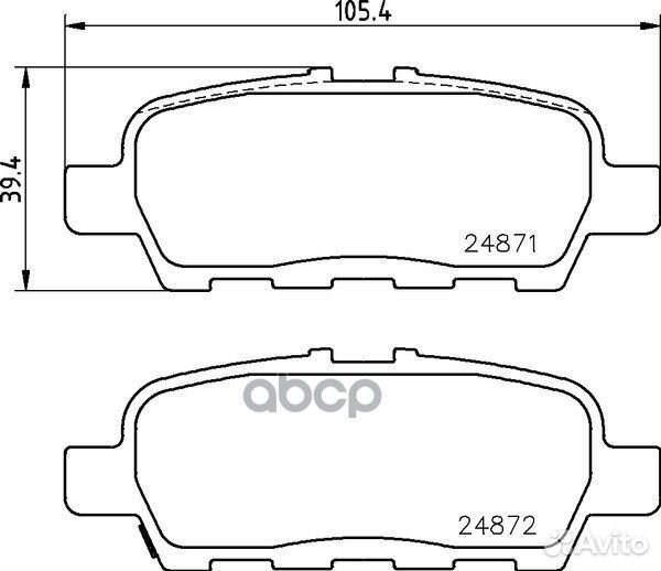 Колодки тормозные nissan X-trail/qashqai/tiida