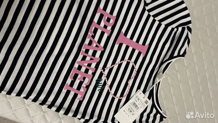 Футболка женская тельняшка с принтом