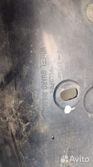 Защита арок (подкрылок) правая передняя киа Sorento, 2006