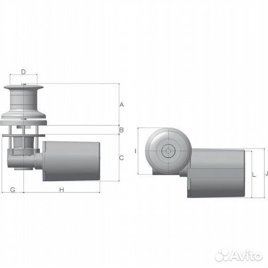 Лебедка якорная Lofrans Capstan Alu T-500 12V