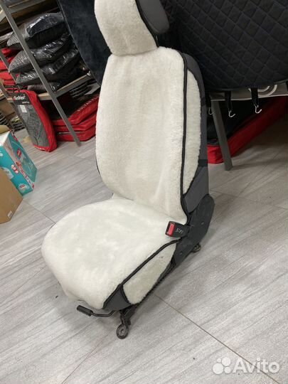 Меховые накидки на сидения с закрытими боками