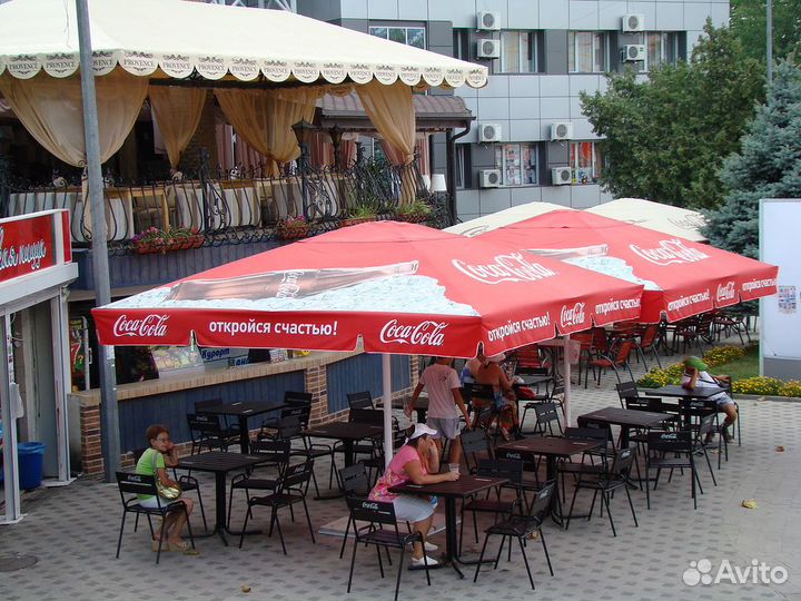 Зонты уличные с центральной опорой 3х3м