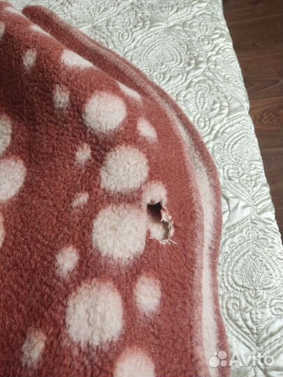 Детское теплое шерстяное одеяло СССР 2 шт