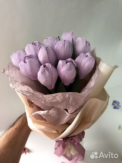 Сладкий букет / подарок / тюльпаны / цветы