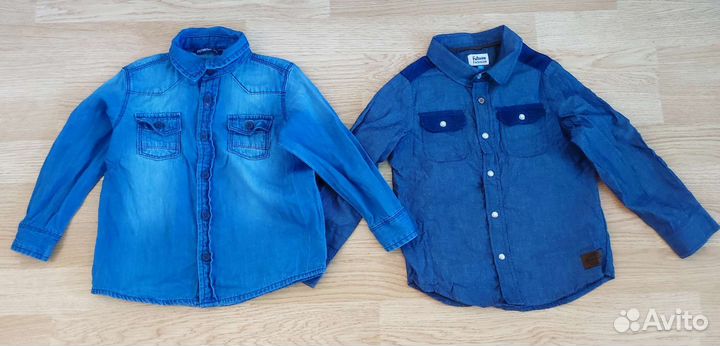Джинсовые рубашки futurino boy, futurino fashion
