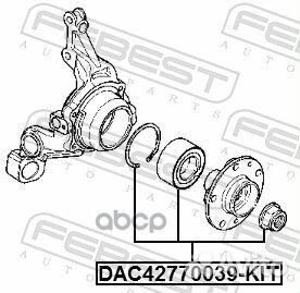 Подшипник ступичный задний ремкомплект 42X77X39