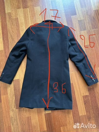 Пальто мужское черное M Wool Caravan короткое