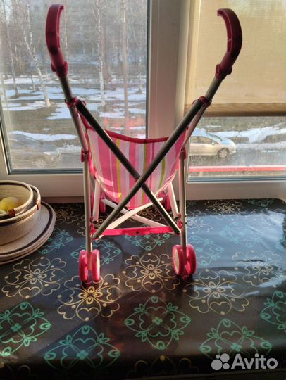Коляска кукольная трость