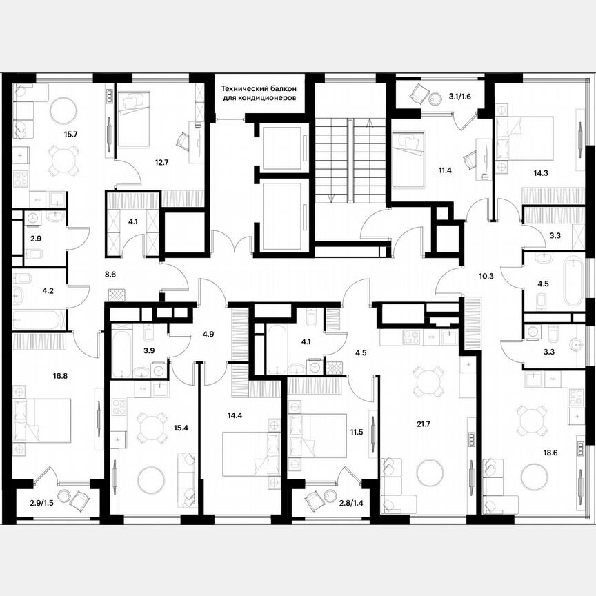 Квартира-студия, 30,2 м², 3/11 эт.