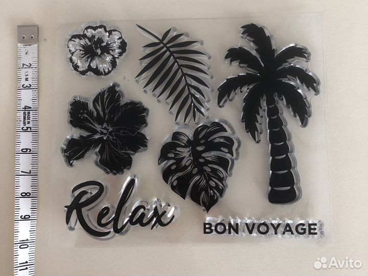 Штамп силиконовый Бон вояж 12х10 см