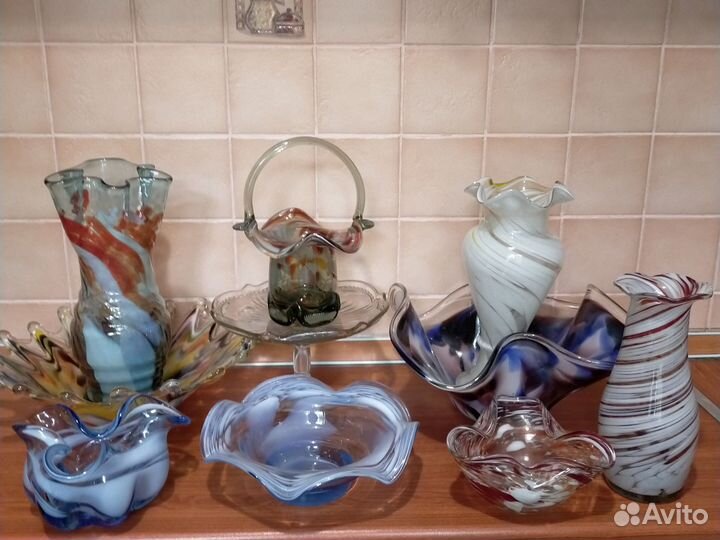 Вазы стекло СССР, Чехословакия