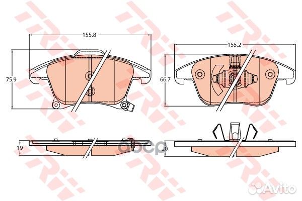 Колодки передние GDB2092 TRW