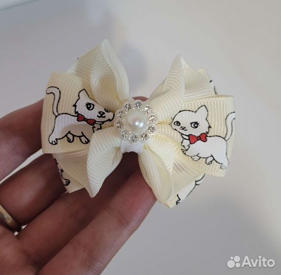 Бантики на резинках для маленьких принцесс. Котики