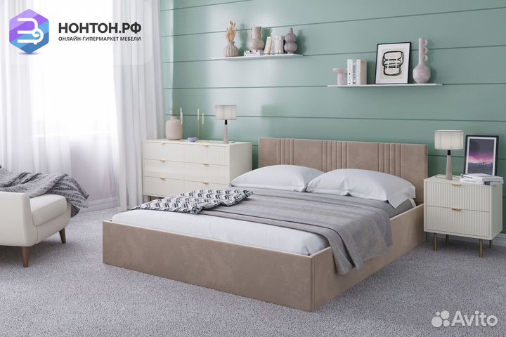 Кровать Амелия коричневая