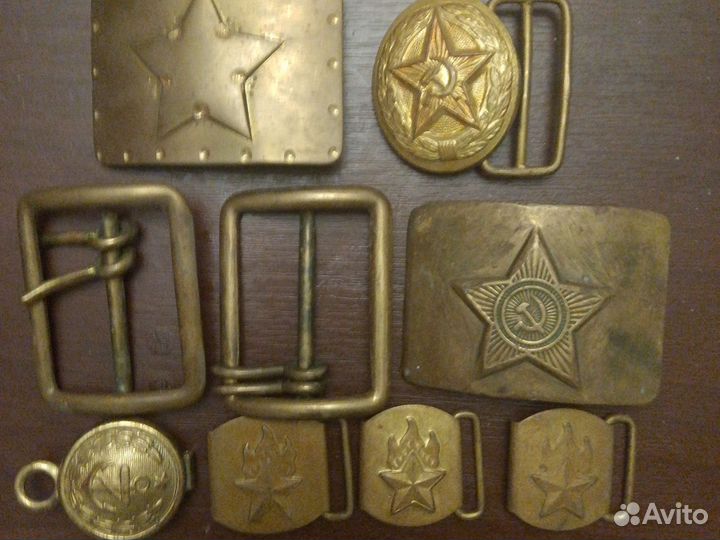 Бляхи от ремня СССР 9шт