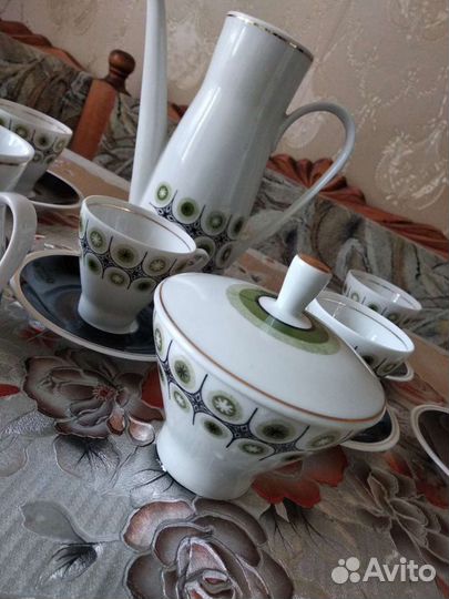 Кофейный сервиз гдр Freiberger Porzellan