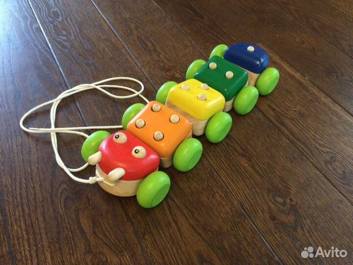 Развивающая игрушка Гусеница деревянная