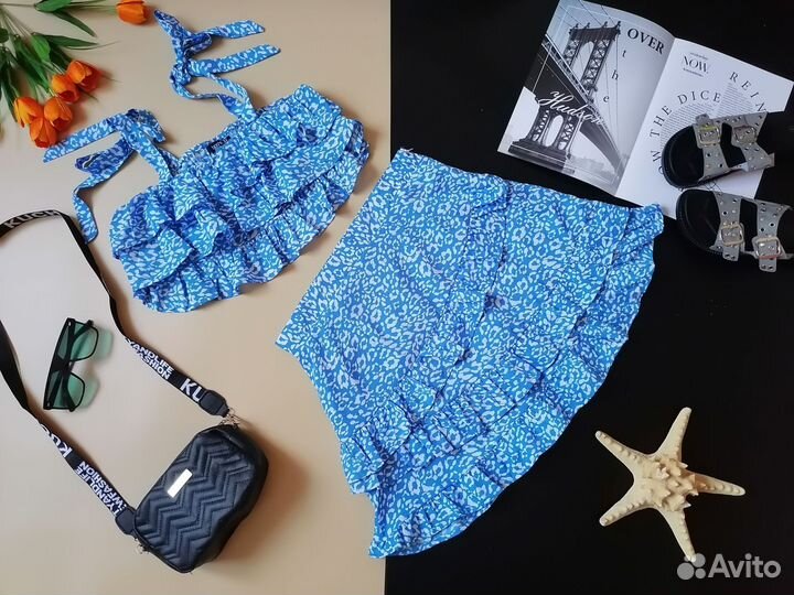 Женский костюм юбка + топ 44-46 новый