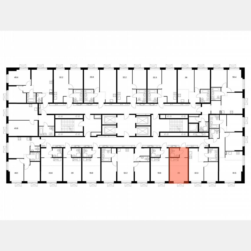 Квартира-студия, 20 м², 8/24 эт.