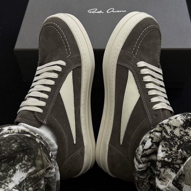 Кеды rick owens vans luxor vintage grey black