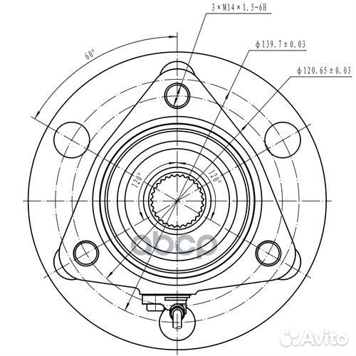 Ступица передняя перед Z89129R Zikmar