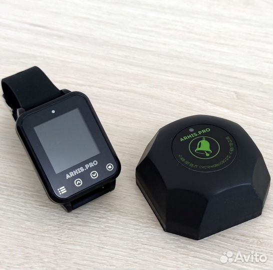 Кнопка вызова официанта модель Бургер и часы Элит