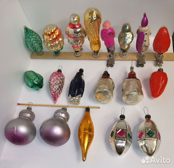 Елочные игрушки ретро 50-60-е СССР винтаж