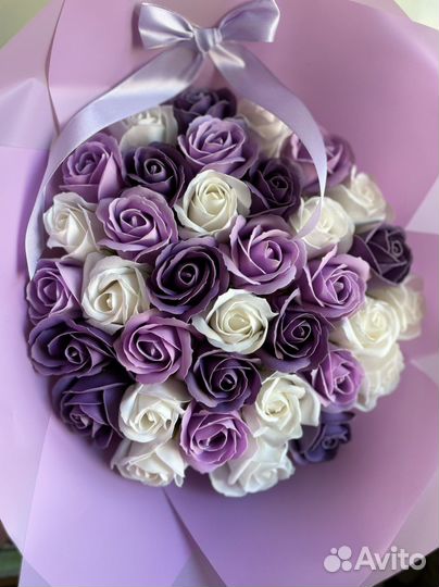 Мыльные розы 35 роз букеты