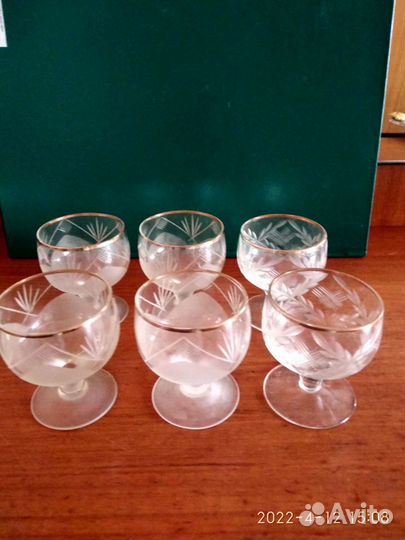 Ваза хрустальная СССР бокалы, рюмки