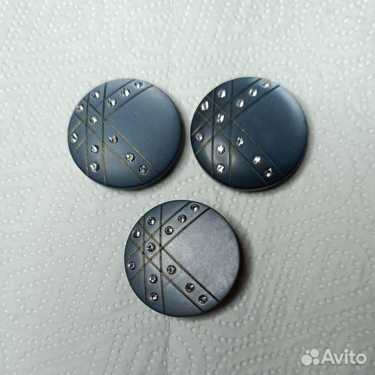 Пуговицы шубные со стразами