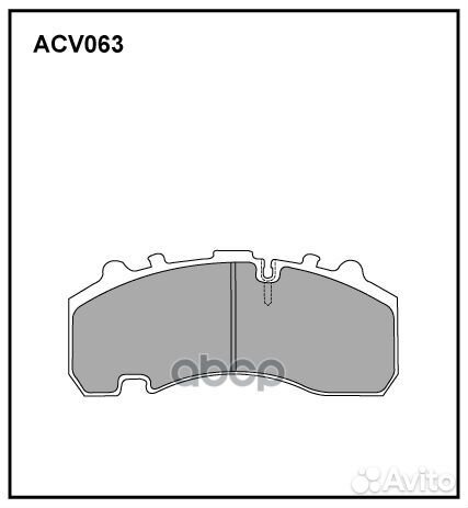 Колодки тормозные дисковые WVA (29167) ACV063K