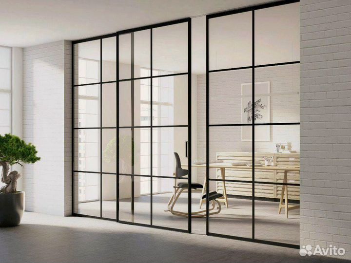 Каскадная раздвижная дверь перегородка
