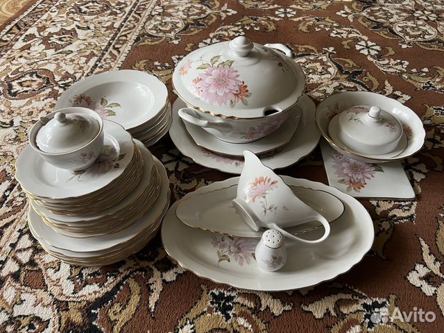 Сервиз столовый дулево СССР Хризантемы