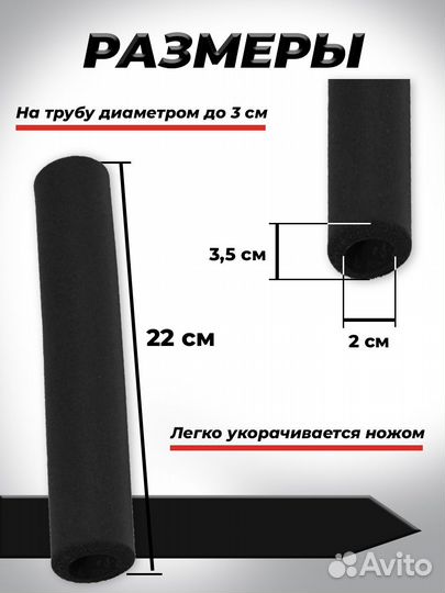 Комплект неопреновых ручек, 4 шт, Черный