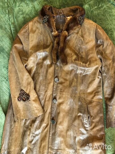 Пальто натуральная кожа с утеплителем