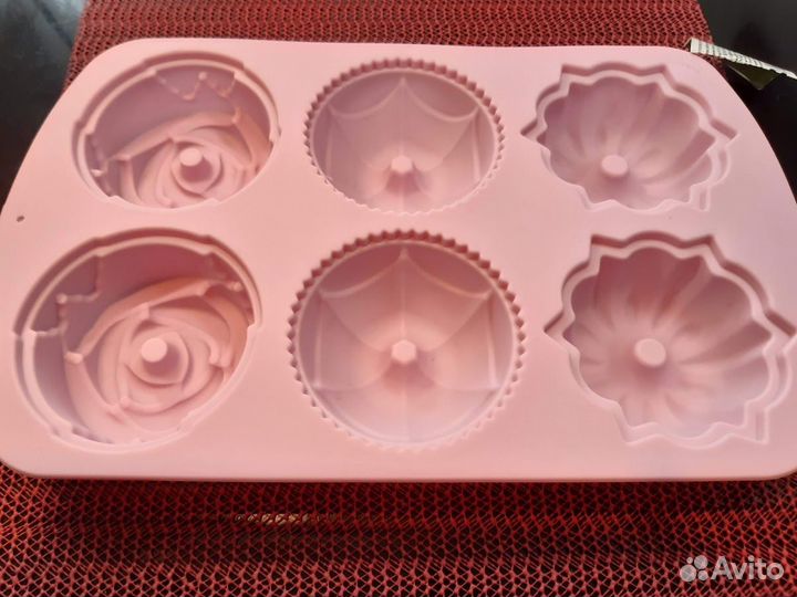 Форма для выпечки Цветочный микс (6 ячеек)