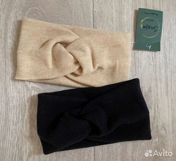 Повязка на голову вязаная женская для девочки