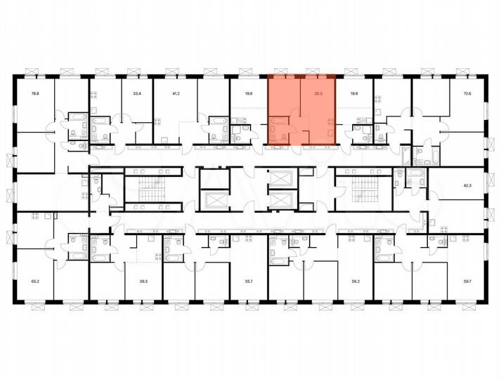 1-к. квартира, 35,3 м², 13/17 эт.