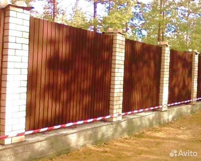Заборы из профнастила, евроштакетника, 3D