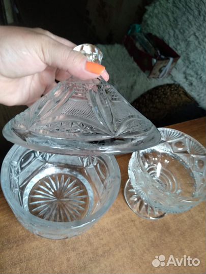 Салатница СССР хрусталь