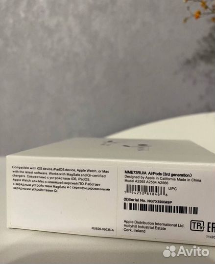 Беспроводные наушники apple airpods 3