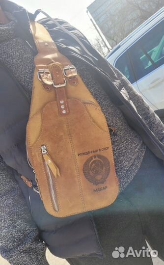 Рюкзак кожаный мужской ручной работы