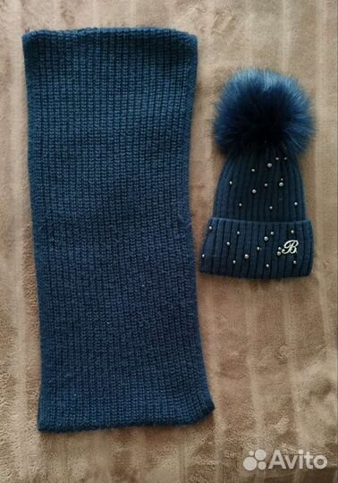 Шапка+снуд зимние, женские