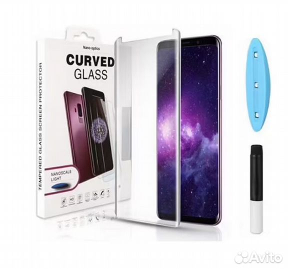 Защитное стекло 9H для Honor Huawei 30 pro UV + ла