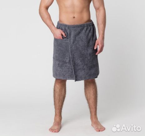 Килт для бани мужской махровый