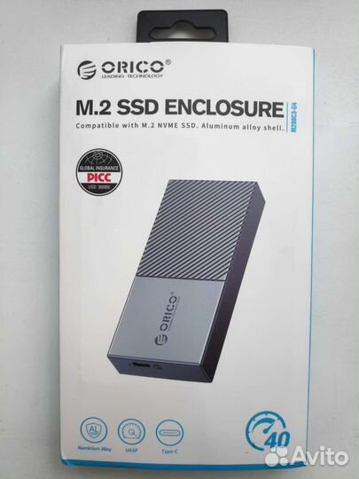 Внешний корпус для SSD M2 40Gbps
