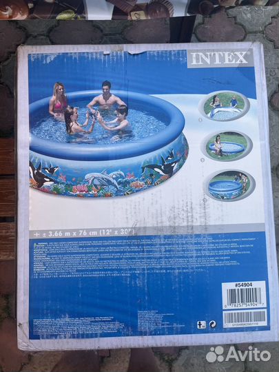 Надувной бассейн Intex 54904 3.66м x 76 см